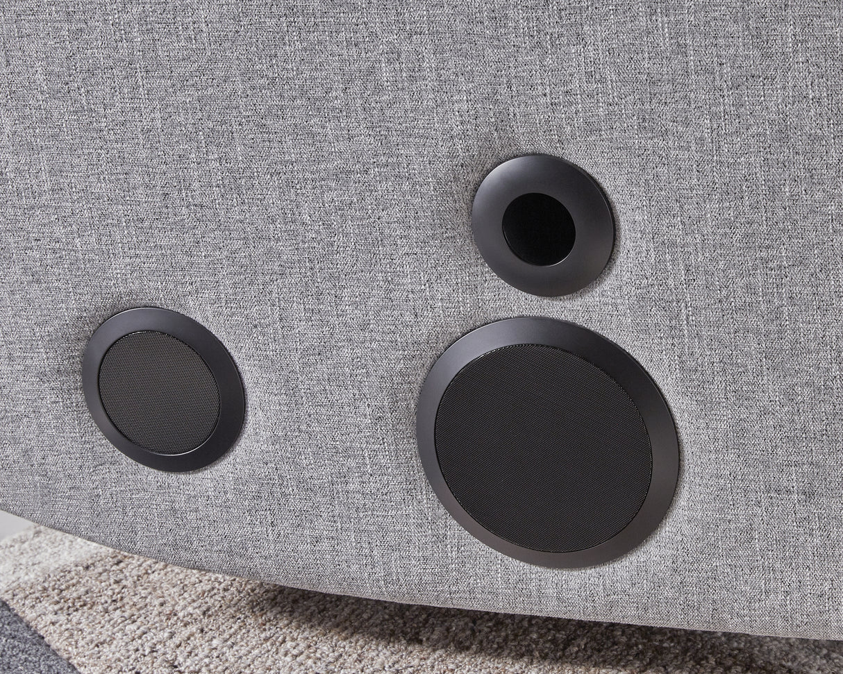 Pineland Pewter Power Glider Recliner with Audio System from Ashley - Luna Furniture