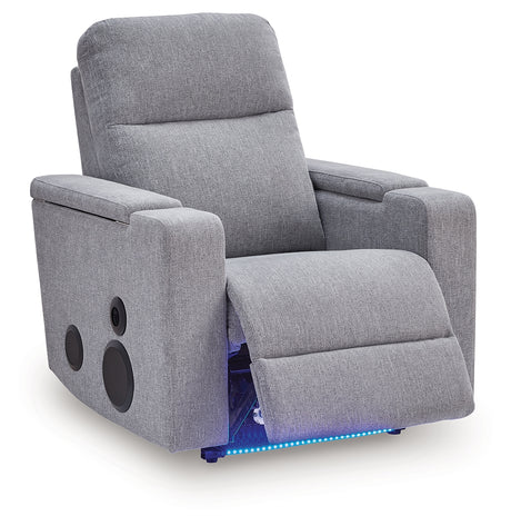 Pineland Pewter Power Glider Recliner with Audio System from Ashley - Luna Furniture