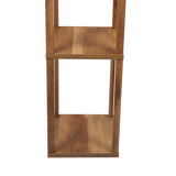 Pinnacle Shelf Floor Lamp For Bedroom/Living Room, Natural Wood with Long Shade from Midinmod - Luna Furniture