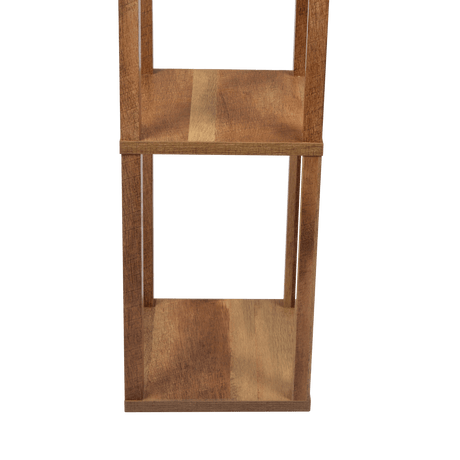 Pinnacle Shelf Floor Lamp For Bedroom/Living Room, Natural Wood with Long Shade from Midinmod - Luna Furniture