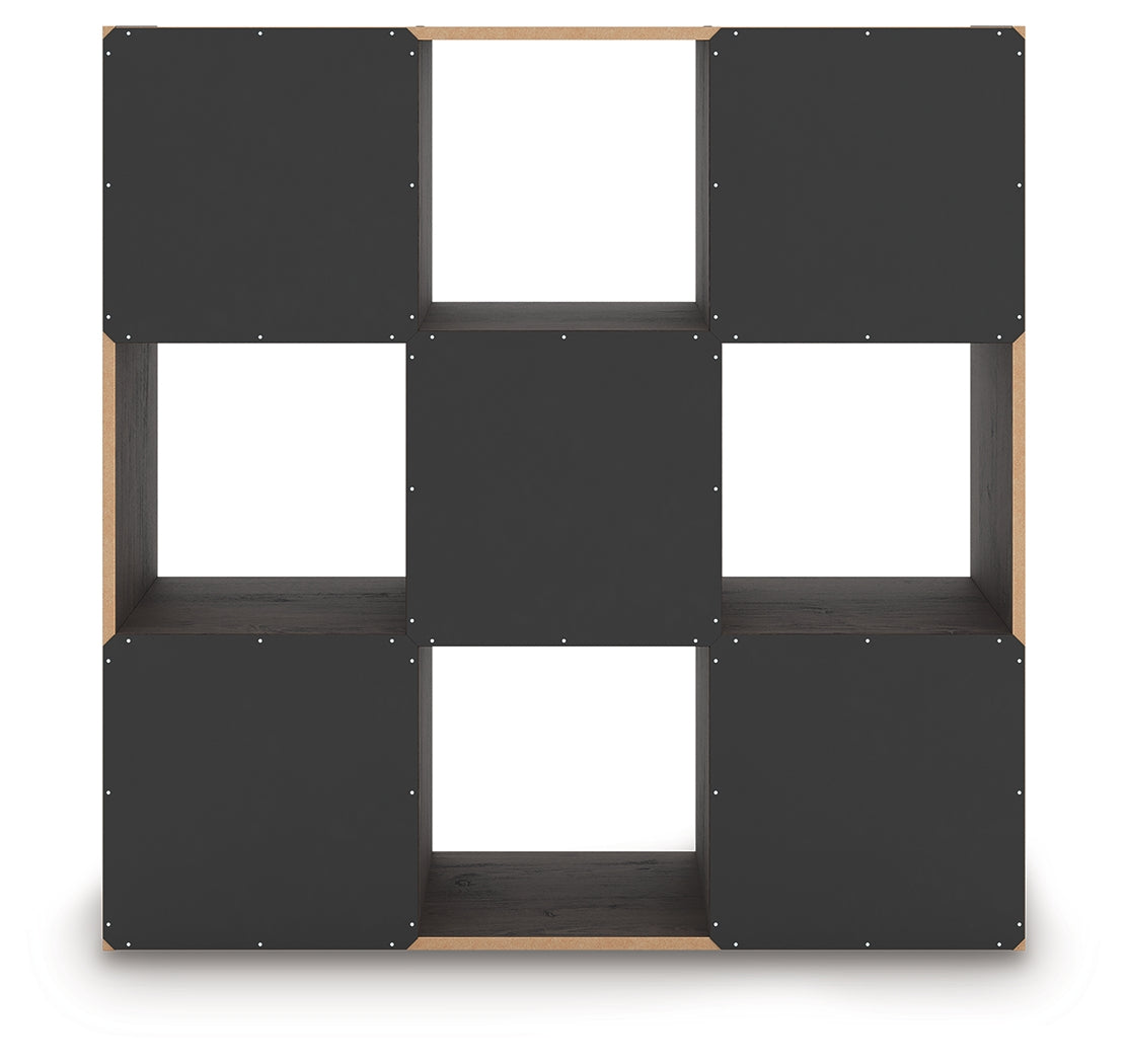 Piperton Charcoal Nine Cube Organizer from Ashley - Luna Furniture