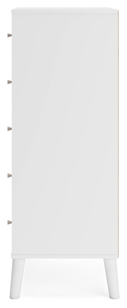 Piperton Full Tent Bed with Dresser and 2 Nightstands in Two-tone Brown/White from Ashley - Luna Furniture