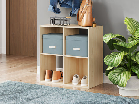 Piperton Tan Four Cube Organizer from Ashley - Luna Furniture