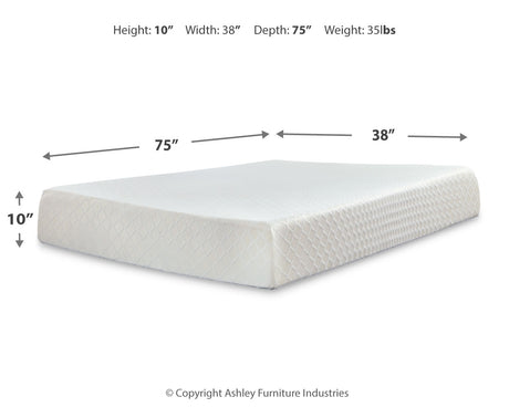 Piperton Twin Platform Bed with Mattress in White from Ashley - Luna Furniture