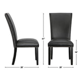 Camila Black 9-Piece Rectangle Gray Mable Top Dining Set from Steve Silver - Luna Furniture