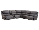 Plaza Smoked Gray 6-Piece Power Reclining Sectional from Steve Silver - Luna Furniture