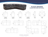Plaza Smoked Gray 6-Piece Power Reclining Sectional from Steve Silver - Luna Furniture