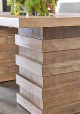 Plaza Extension Dining Table in Natural Gray Acacia from Essentials For Living - Luna Furniture