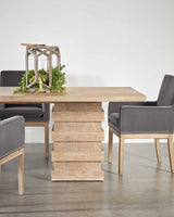 Plaza Extension Dining Table in Natural Gray Acacia from Essentials For Living - Luna Furniture