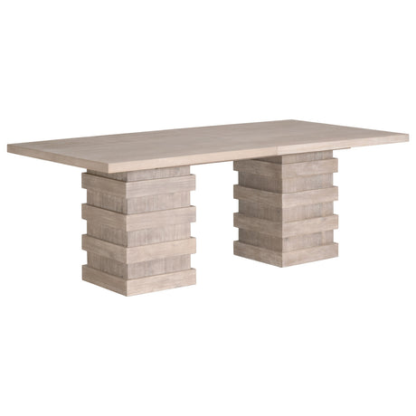 Plaza Extension Dining Table in Natural Gray Acacia from Essentials For Living - Luna Furniture