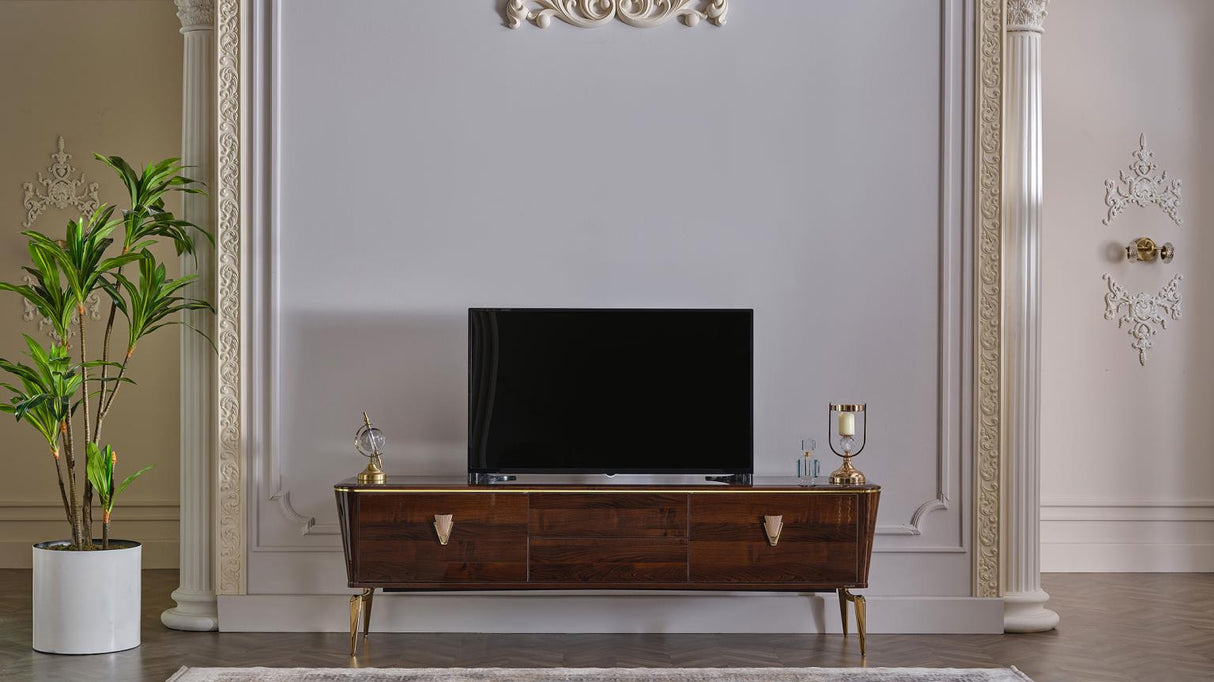 Plaza Walnut TV Stand from Bellona - Luna Furniture