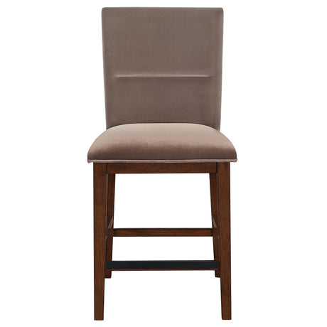 Zen Brown Velvet 24″ Counter Chair, Set of 2 from Steve Silver - Luna Furniture