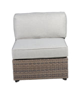 Tamyra Sand Resin Wicker Patio Armless Chairs, Set of 2 from Steve Silver - Luna Furniture