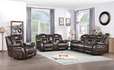 Oportuna Coffee Dual-Power Reclining Sofa w/Drop-Down Table from Steve Silver - Luna Furniture