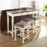 Joanna Ivory/Mocha 4-Piece Sofa Bar Set from Steve Silver - Luna Furniture