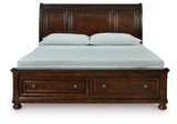 Porter Rustic Brown California King Sleigh Storage Platform Bed from Ashley - Luna Furniture