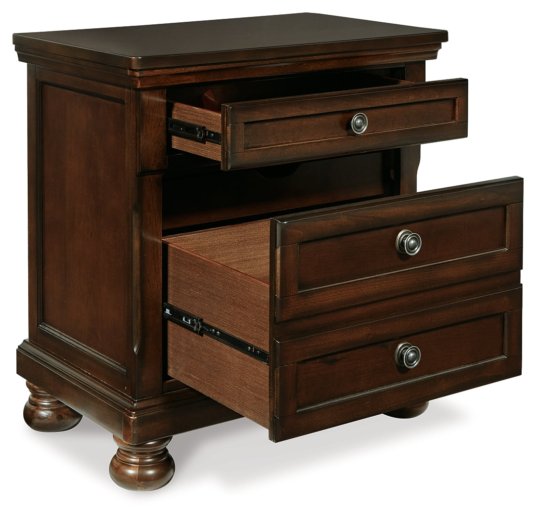 Porter Rustic Brown King Panel Bed, Chest and 2 Nightstands from Ashley - Luna Furniture