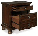 Porter Rustic Brown King Panel Bed, Chest and 2 Nightstands from Ashley - Luna Furniture