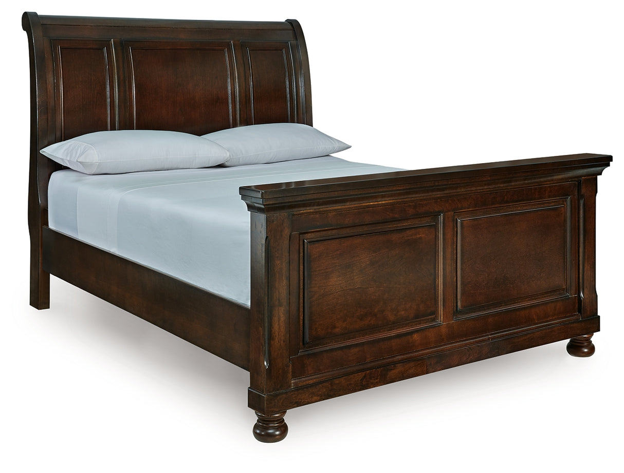 Porter Rustic Brown Queen Sleigh Bed from Ashley - Luna Furniture