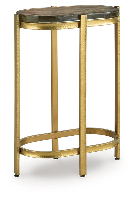 Porterville Gold Finish Accent Table from Ashley - Luna Furniture
