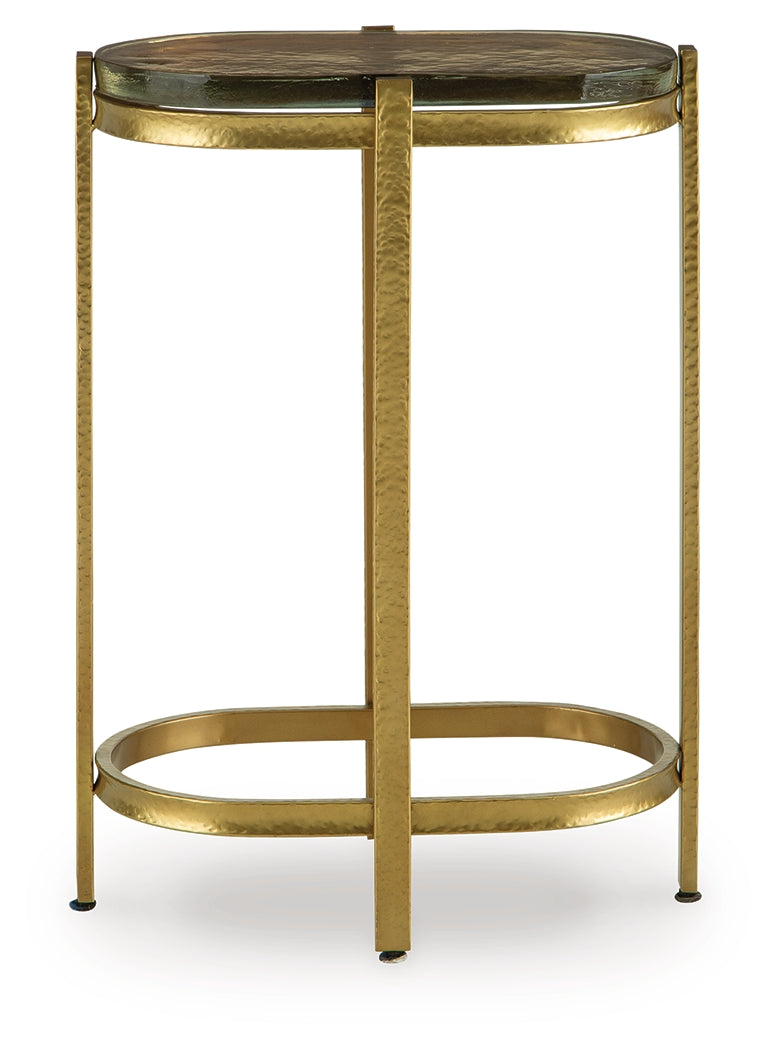 Porterville Gold Finish Accent Table from Ashley - Luna Furniture