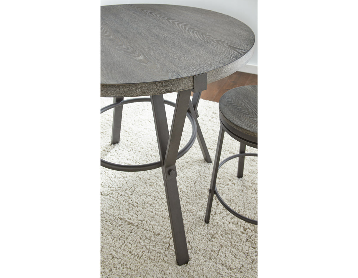 Portland Gray Round Counter Height Dining Set from Steve Silver - Luna Furniture