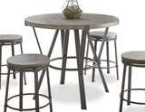 Portland Gray Round Counter Height Dining Set from Steve Silver - Luna Furniture