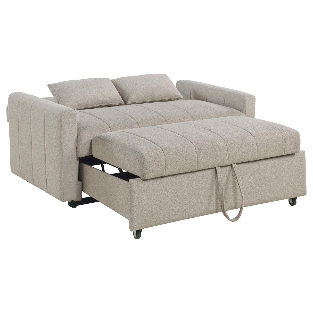 Portland Latte Boucle Sleeper Sofa Bed from Coaster - Luna Furniture