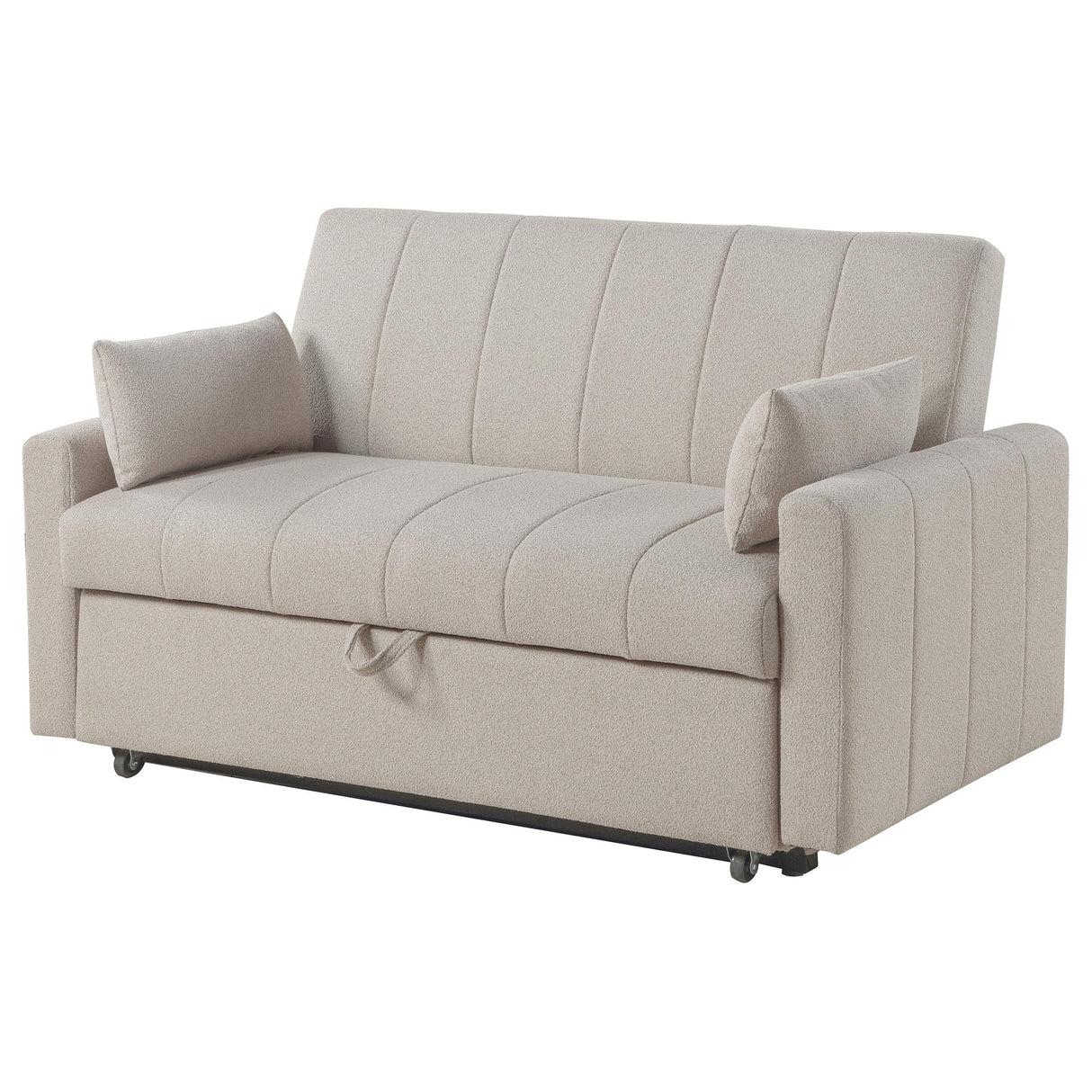 Portland Latte Boucle Sleeper Sofa Bed from Coaster - Luna Furniture