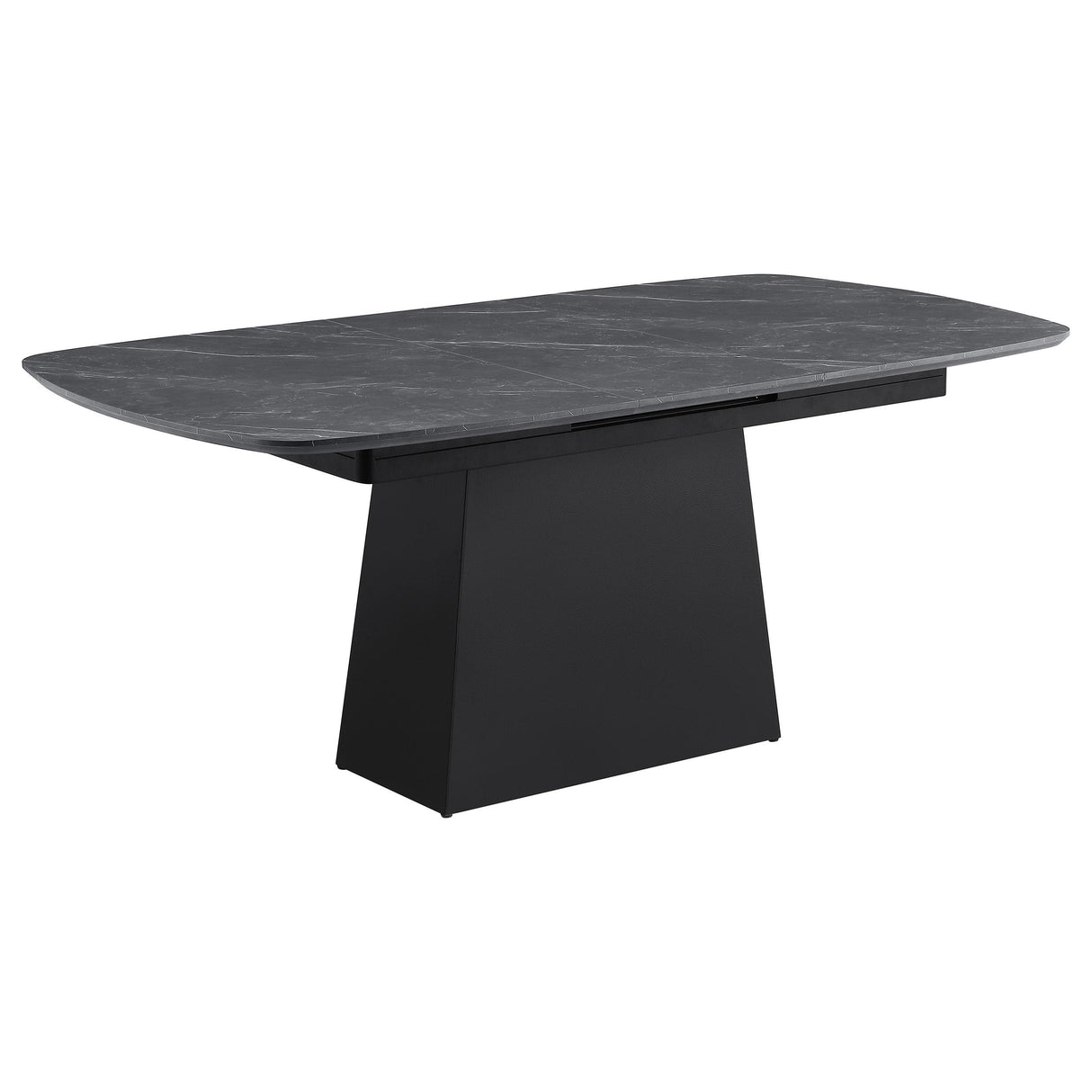 Potero Black Faux Marble Extendable Dining Table from Coaster - Luna Furniture