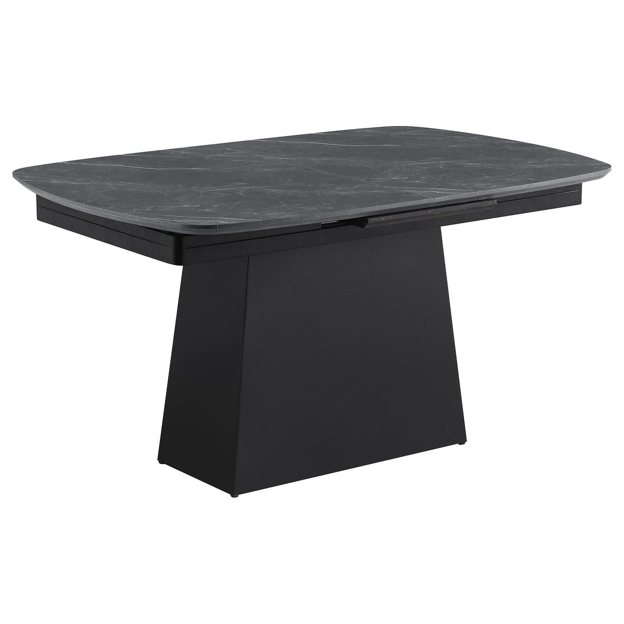 Potero Black Faux Marble Extendable Dining Table from Coaster - Luna Furniture