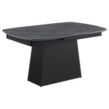 Potero Black Faux Marble Extendable Dining Table from Coaster - Luna Furniture