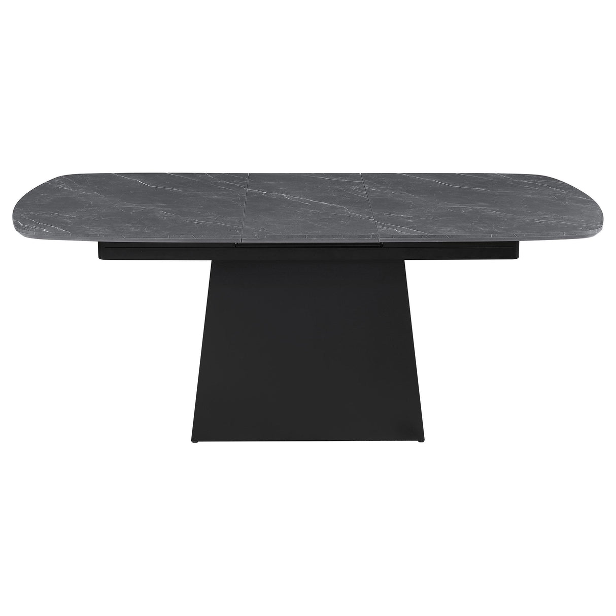 Potero Black Faux Marble Extendable Dining Table from Coaster - Luna Furniture