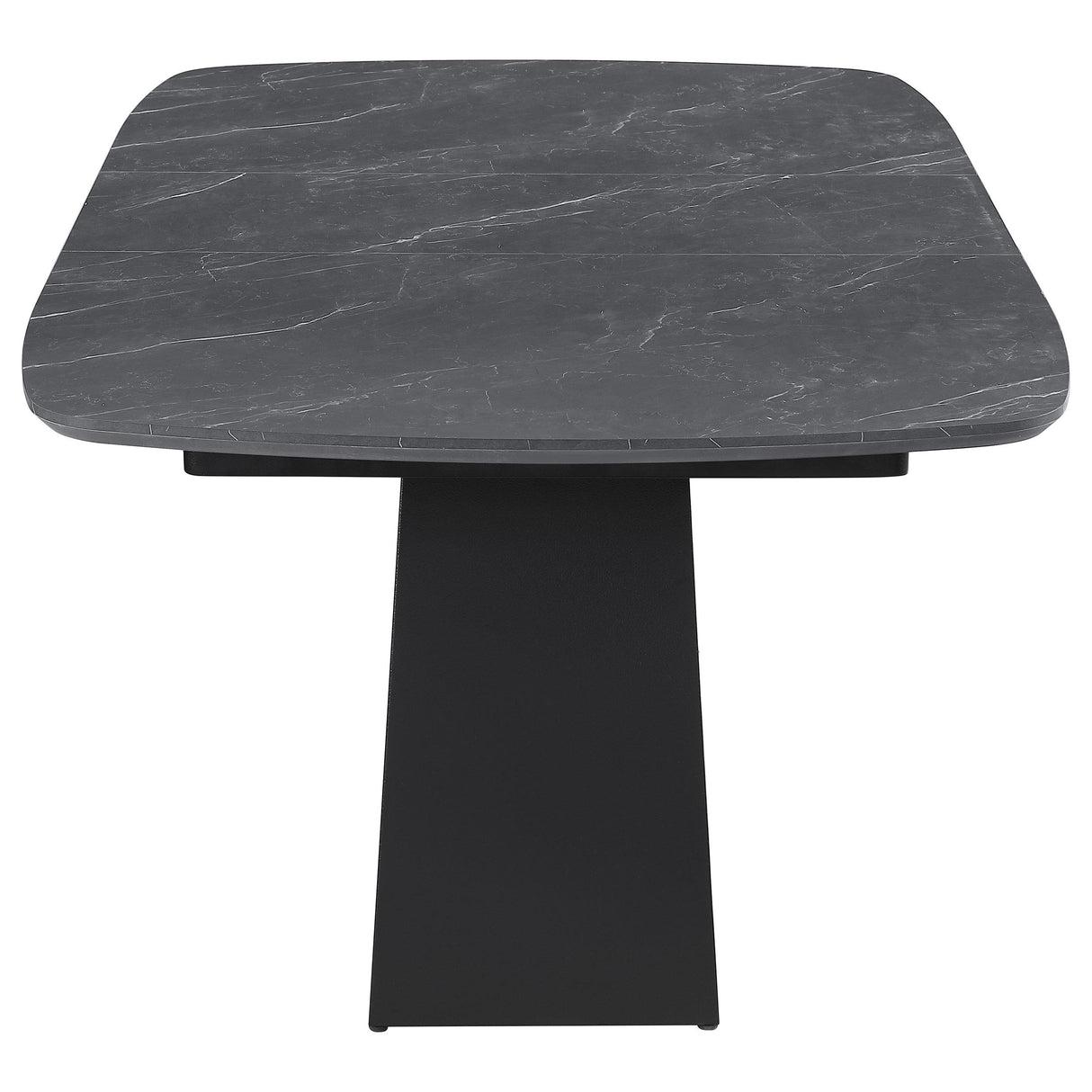 Potero Black Faux Marble Extendable Dining Table from Coaster - Luna Furniture