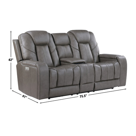 Daniel 3-Piece Triple Power Leather Reclining Home Theater Set from Steve Silver - Luna Furniture
