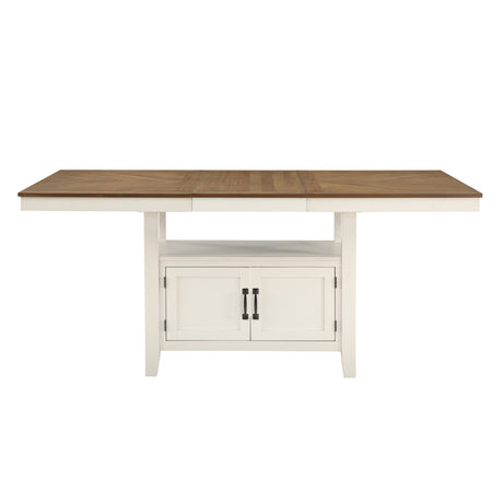 Hyland 80-inch Counter Table w/20-inch Leaf, Brown from Steve Silver - Luna Furniture