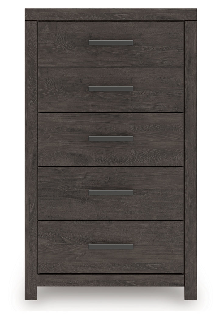 Prendonea Charcoal Chest of Drawers from Ashley - Luna Furniture