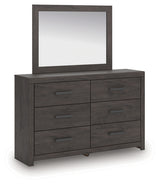 Prendonea Charcoal Dresser and Mirror from Ashley - Luna Furniture