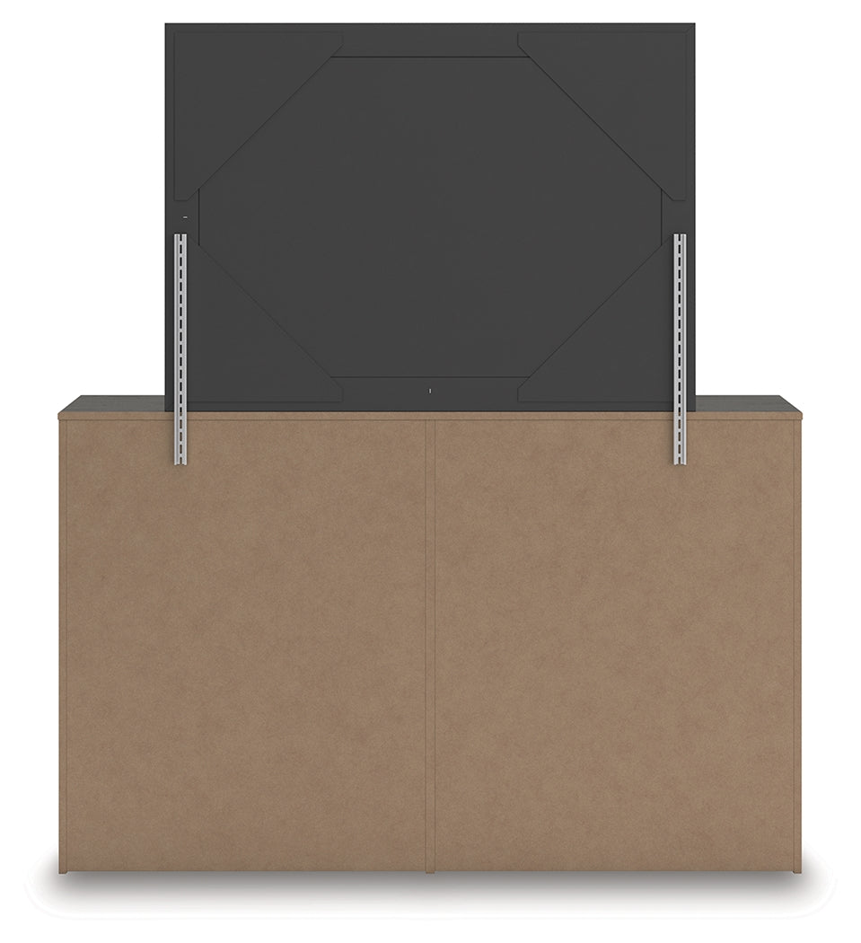 Prendonea Charcoal Dresser and Mirror from Ashley - Luna Furniture