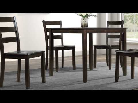 Durham Dark Brown 5-Piece Dining Set
