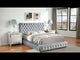 Flory Gray King Upholstered Platform Bed