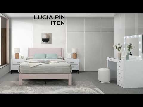 Lucia Pink Twin Platform Bed