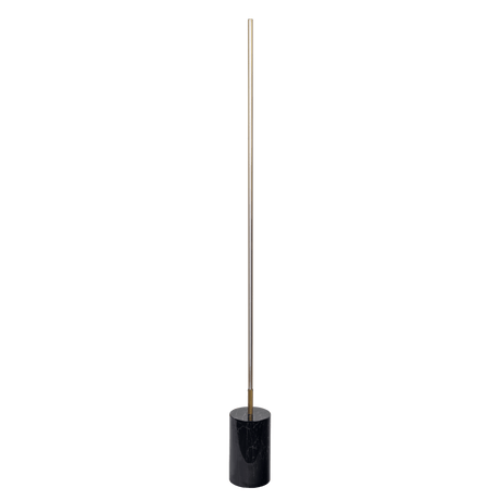 Prism Brassed Gold LED Floor Lamp with On/Off Switch Faux Marble Base from Midinmod - Luna Furniture