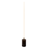 Prism Brassed Gold LED Floor Lamp with On/Off Switch Faux Marble Base from Midinmod - Luna Furniture