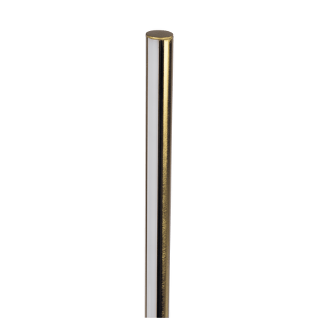 Prism Brassed Gold LED Floor Lamp with On/Off Switch Faux Marble Base from Midinmod - Luna Furniture