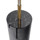 Prism Brassed Gold LED Floor Lamp with On/Off Switch Faux Marble Base from Midinmod - Luna Furniture