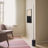 Prism Brassed Gold LED Floor Lamp with On/Off Switch Faux Marble Base from Midinmod - Luna Furniture