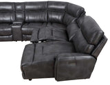 Provo Gray 6-Piece RAF Chaise Dual Power Reclining Sectional from Steve Silver - Luna Furniture