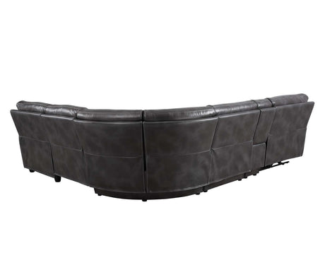 Provo Gray 6-Piece RAF Chaise Dual Power Reclining Sectional from Steve Silver - Luna Furniture