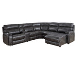 Provo Gray 6-Piece RAF Chaise Dual Power Reclining Sectional from Steve Silver - Luna Furniture
